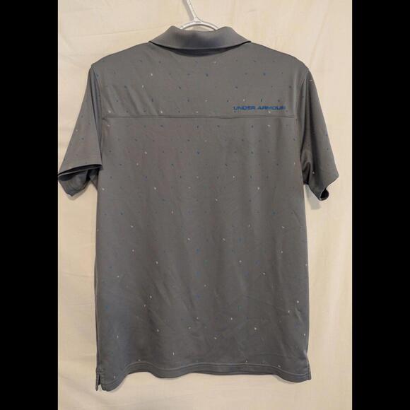 Boys Collared Under Armour Gray Shirt/ Speckled/Logo/YXL/Comfortable - Picture 2 of 6